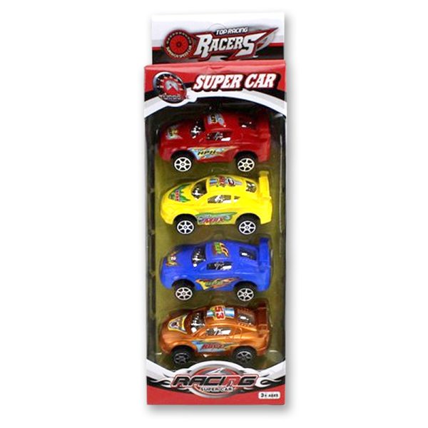 Blister 4 Coches de Carreras de Juguete - Caja de 72 uds.
