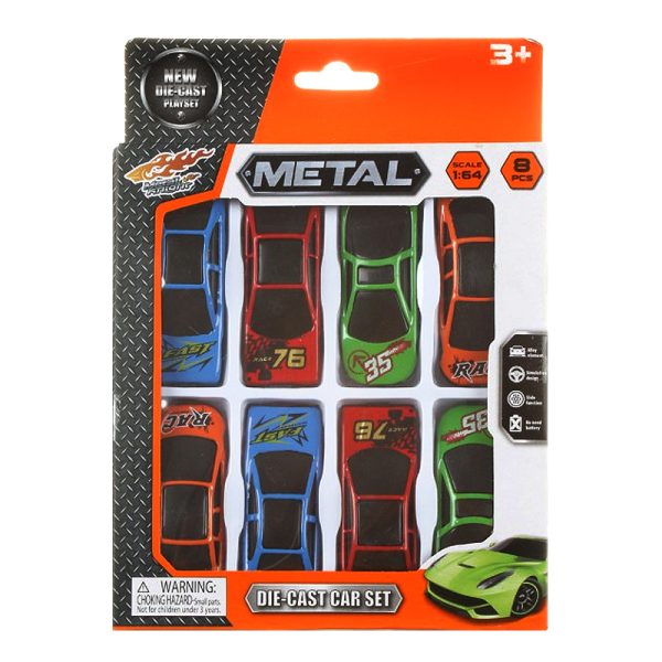 Blister 8 Coches de Metal de Juguete - Caja de 72 uds.